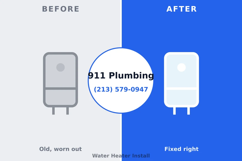 Before and after: plumbing company Huntingdon, PA